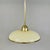 Metal Art Deco Cream Opaline Glass and Brass Pendants, Germany 1930s, Set of 2 For Sale - Image 7 of 18