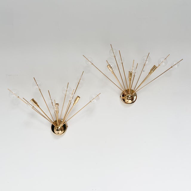 Italian Wall Lamps with Glass Spheres, 1970s, Set of 2 For Sale - Image 11 of 17