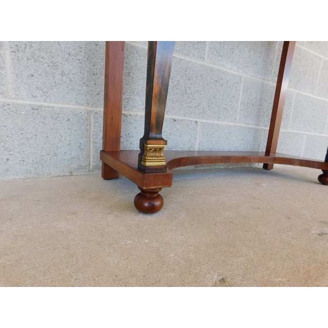 Mid 20th Century Fine Arts Furniture NeoClassical Regency Revival Marble Top Console Table 32"w For Sale - Image 5 of 13