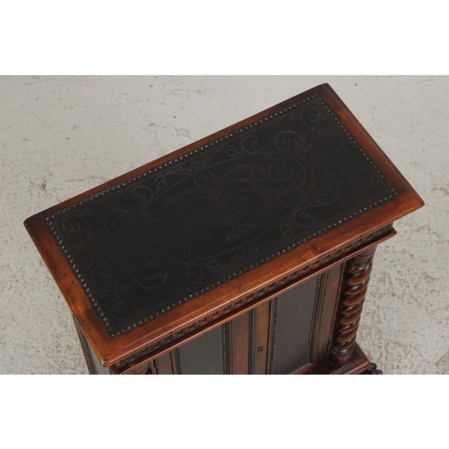 Theodore Alexander Mahogany Armoury Collection 1 Drawer Console Cabinet For Sale - Image 10 of 18