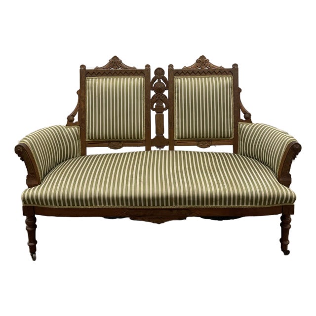 Vintage Eastlake Victorian Era Parlor Settee For Sale