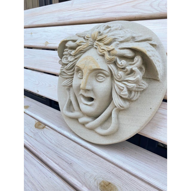 Italian Style Hand-Carved Gorgon Head Wall Fountain Made by Contemporary Sculptor Andrea Distefano For Sale - Image 10 of 11