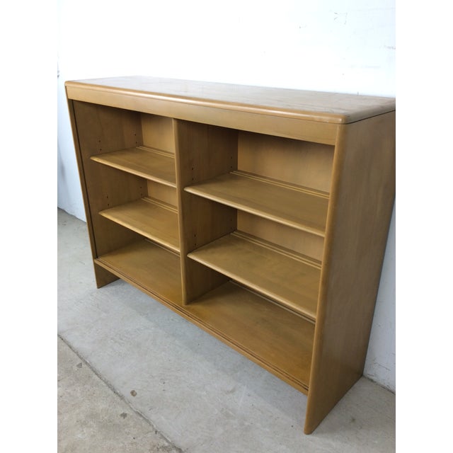Wood Mid Century Modern Heywood Wakefield Bookcase With Adjustable Shelves For Sale - Image 7 of 14