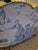 1990s Vintage Handmade Blue White Toile Metal Cache Floral Planter Vessel For Sale - Image 5 of 9