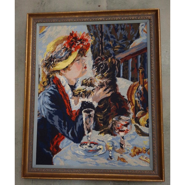 Rosemary Pipkin Jackson (American 20th Century), After Pierre Auguste Renoir, Luncheon of the Boating Party, Needlework...