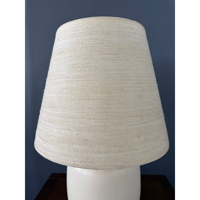 1960s 1960s Lotte and Gunnar Bostlund Table Lamp With Original Shade Mid Century For Sale - Image 5 of 8