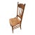 Antique American Carved Wood Pressed Back Spindle Dining Chair For Sale