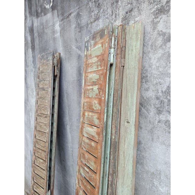 Antique Patinated Metal Shutters, 1920s, Set of 12 For Sale - Image 9 of 16