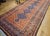 Early 20th Century Vintage Persian Malayer Gallery Rug, Hand-Knotted Wool, Geometric Pattern, 7x17, Brick Red & Blue For Sale - Image 5 of 15