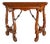Handcrafted Italian Solid Walnut Console Table With Iron Stretchers For Sale