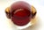 Murano Style Sommerso Art Glass Vase in Red and Amber For Sale - Image 12 of 12