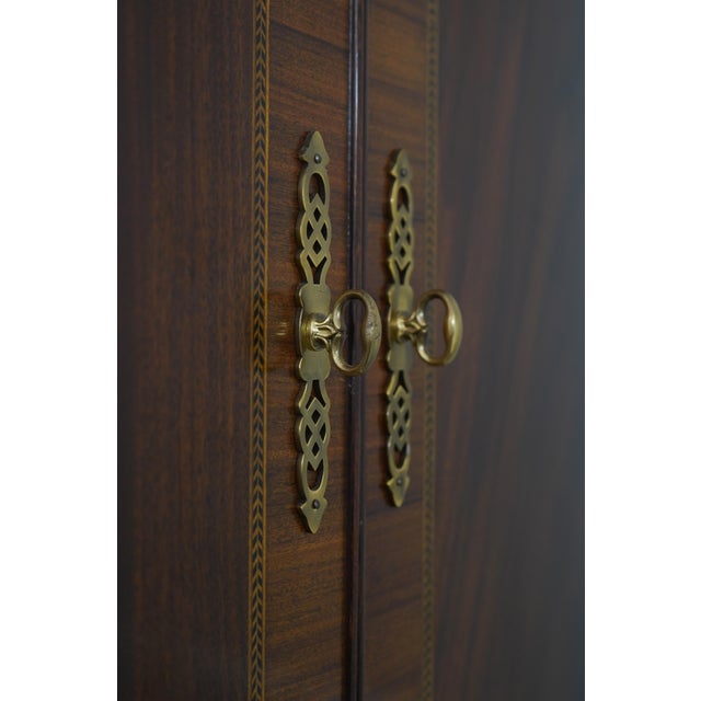 Henkel Harris Inlaid Mahogany Bedroom Wardrobe Chest For Sale - Image 9 of 18