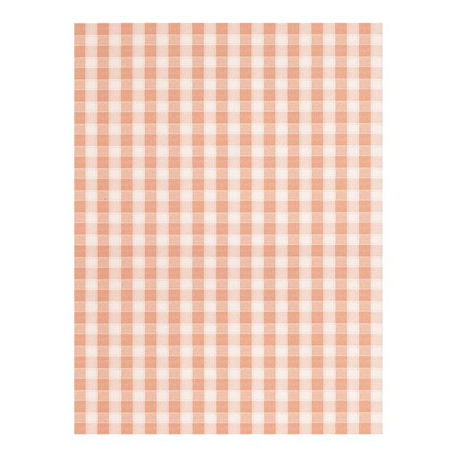 The House of Scalamandré Checkers Wallpaper, Peach For Sale