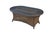 Contemporary Lloyd Flanders Oval Wicker Coffee Table Two Tone Patio Table With Glass Top Boho For Sale - Image 3 of 18