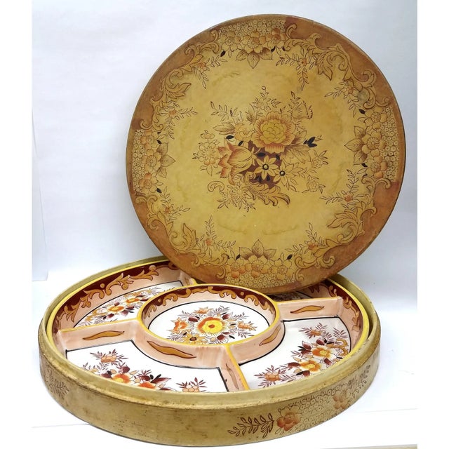 Mid-Century Modern Divided Serving Plate With Matching Box For Sale - Image 11 of 11