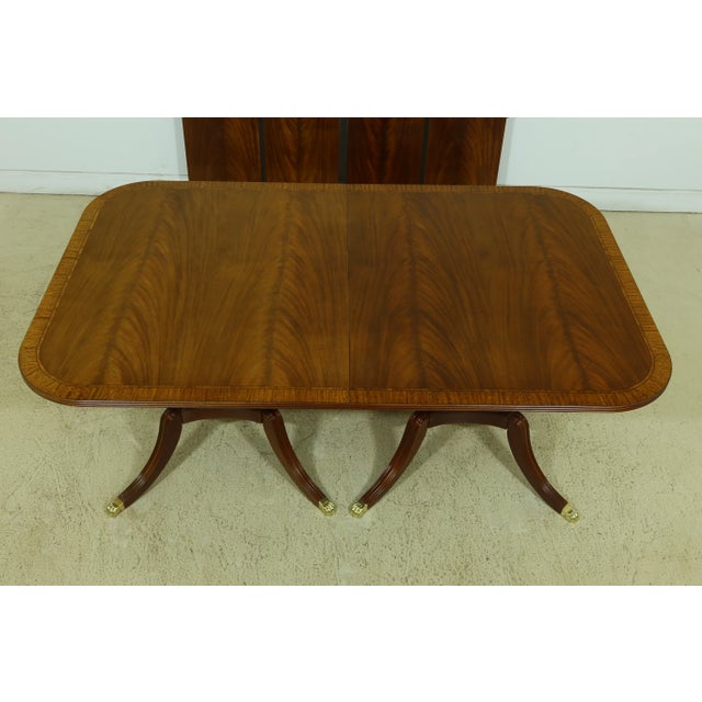 Approx: 20 Years Old High Quality Construction Large Impressive Table Finished In Medium Color English Mahogany Finish...