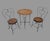 Mid 20th Century 3 Piece Vintage Twisted Iron & Oak Ice Cream Parlor Set Table & 2 Chairs For Sale - Image 5 of 9