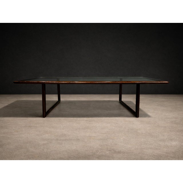 Brazilian Modern Coffee Table in Rosewood & Glass, Joaquim Tenreiro, 1960s — Lot 750B For Sale - Image 12 of 15