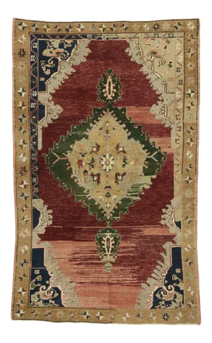 Vintage Turkish Oushak Rug, 04'00 X 06'05