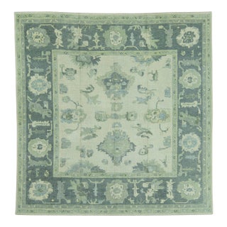 Turkish Oushak Rug 9'7" x 9'10" #19207 For Sale