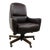 Modern Dark Brown Leather Adjustable Desk Chair For Sale