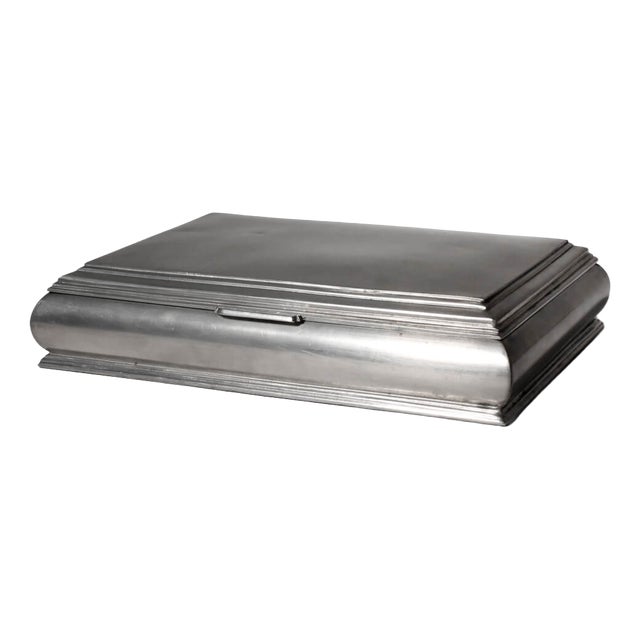 Art Deco Pewter Jewellery Casket by J. L. Hultman for Svenskt Tenn, Sweden, 1930s For Sale
