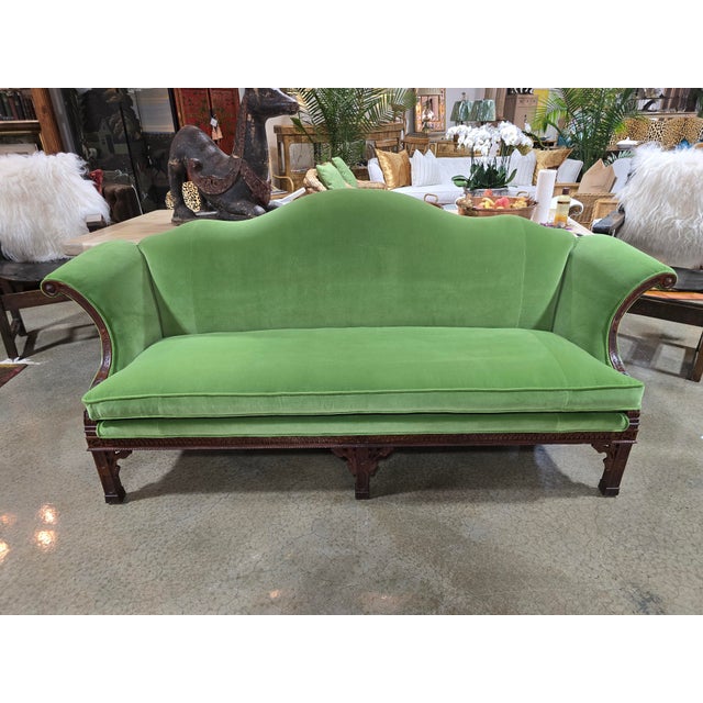 A bold beautifully upholstered sofa, with great color and character that will give your room a fabulous focal point!...