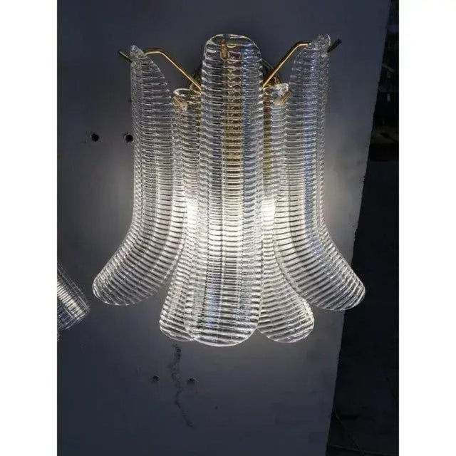 Murano Glass Selle Sconces in Polished Kromo Metal Frame by Simoeng, Set of 2 For Sale - Image 9 of 12