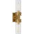 Modern Thomas O'Brien for Visual Comfort Signature Marais Large Double Bath Sconce in Hand-Rubbed Antique Brass with Clear Glass For Sale - Image 3 of 4