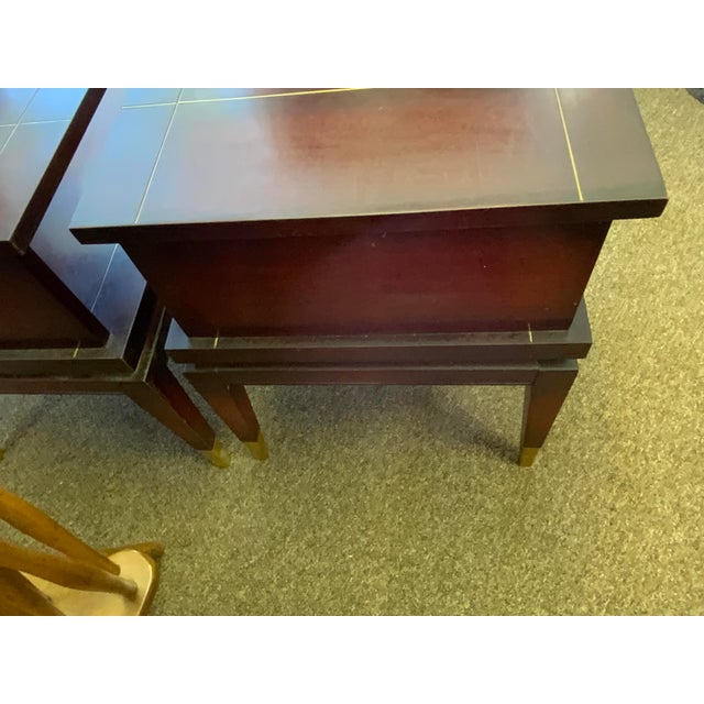 Wood 20th Century Lane Step Tables Pair For Sale - Image 7 of 9