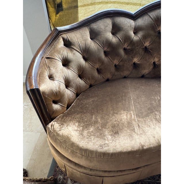 Marge Carson Natalia Sofa With Pillows Included in a Rich Mustard Gold