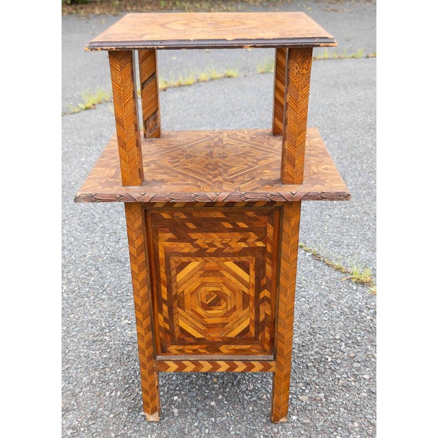 We are selling this great Folk art style table. This table has Aesthetic style form with two-tier top like an etagere. The...