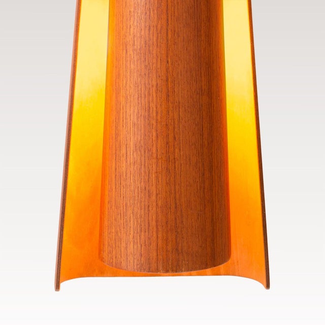 Conical Teak Wall Lamp by Henning Wind-Hansen for Voss, 1960 For Sale - Image 4 of 10