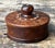 Vintage Round Wood Inlay Trinket Box For Sale - Image 12 of 15