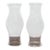 Pair of Tall Clear Glass Hurricane Shades, English Circa 1900 For Sale