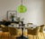 Vintage Rattan Green Globe Oange Glass Shade Pendant Light For Sale - Image 9 of 18