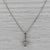 2010s 0.51ctw Igi Diamond Halo Pendant Necklace 14k White Gold Wheat Chain For Sale - Image 5 of 6
