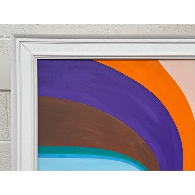 Red Large Contemporary Abstract Art "Cosmic Rainbow" on Canvas by British Artist, 2005 For Sale - Image 8 of 14