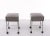 Very nice set of Samba seating stools on wheels . Top quality Grey Leather its covering the frame like a coat . Grey Metal...