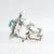 Silver Vintage Native American Navajo Silver & Turquoise Cuff Bracelet For Sale - Image 8 of 11