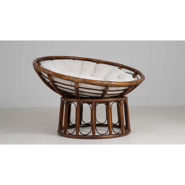 19th Century France Cream Bamboo Lounge Chair For Sale - Image 11 of 11