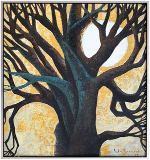 Laimdots Murnieks, Oak Tree, Oil on Canvas