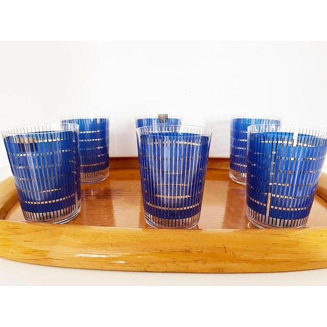 Macabo Tray with Glasses, Set of 7 For Sale - Image 4 of 5