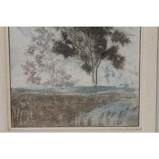 1960s Kaiko Moti " Le Petit Pont " Original Artist Proof Etching Framed For Sale In New York - Image 6 of 13