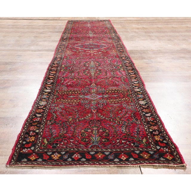 Antique Dergazine Hamadan Rug, 02'09 X 14'11 For Sale - Image 9 of 10