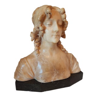 19th Century Extra Large Alabaster Bust For Sale