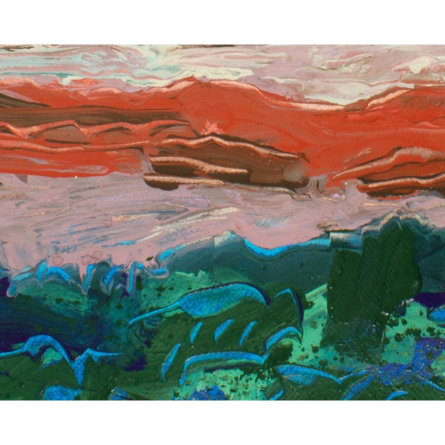1980s 1980s Abstract Acrylic Landscape by Harry Hilson For Sale - Image 5 of 8