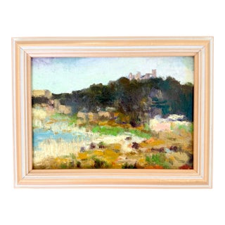 Small Oil Framed Plein Painting by California Artist Chella Gonsalves For Sale