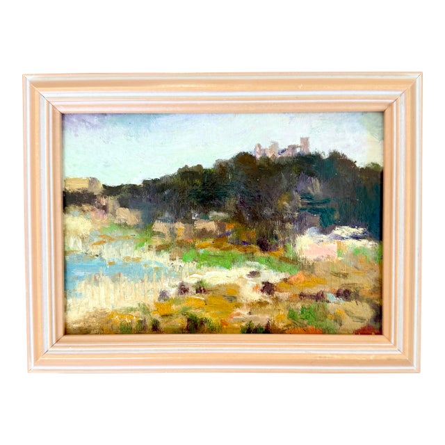 Small Oil Framed Plein Painting by California Artist Chella Gonsalves For Sale