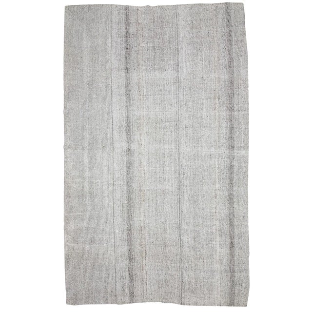 Vintage Modern Turkish Gray Rug- 8′10″ × 15′1″ For Sale